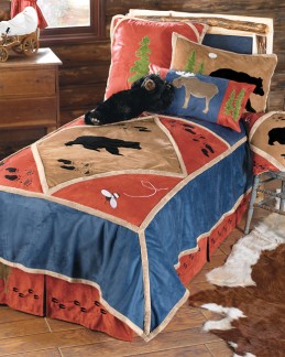 Friendly black bears make a great addition to your kids' room.
